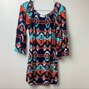 Debra Michaels Western Long Sleeve Dress